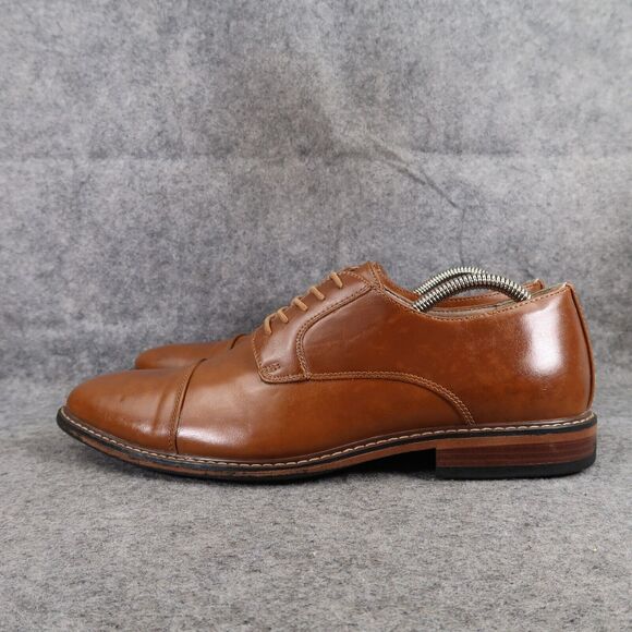 Dexter Shoes Mens 10 Oxford Derby Classic Cap Toe Formal Dress Brown Memory Foam - Picture 4 of 16
